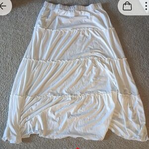 Black and white tiered skirts